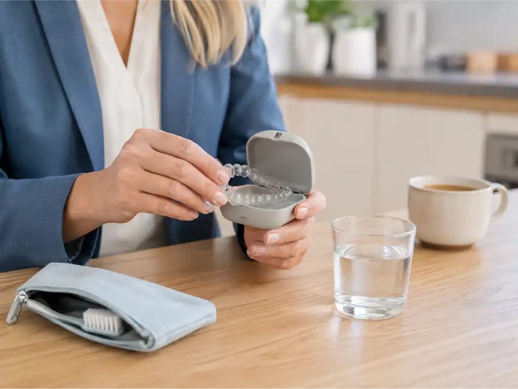 Transparante aligners op het werk: vallen ze op?